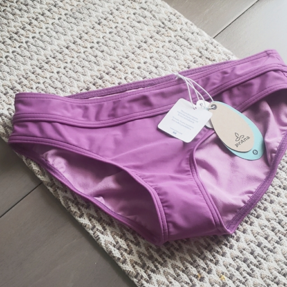 Prana Ramba Summer Plum Bikini Bottom S NWT!